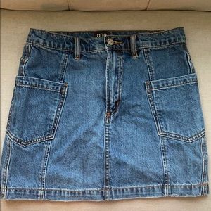 urban outfitters denim skirt